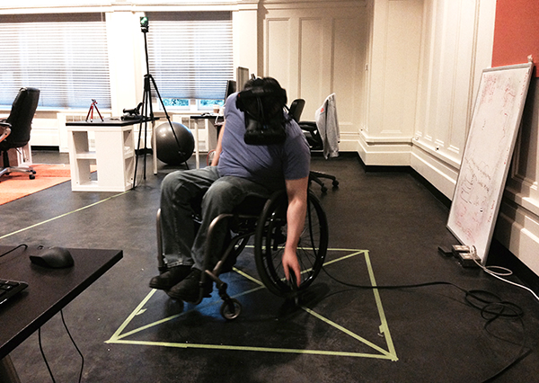 using the vive in a wheelchair